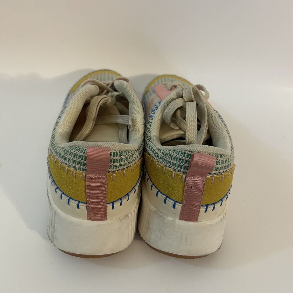 Nicole Miller New York BRITA Woven Mixed Media‎ Platform Sneakers Womens Size 8 - Picture 2 of 6